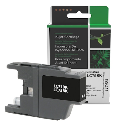 Cig Clover Imaging Non-OEM New High Yield Black Ink Cartridge for Brother LC71/LC75 117423